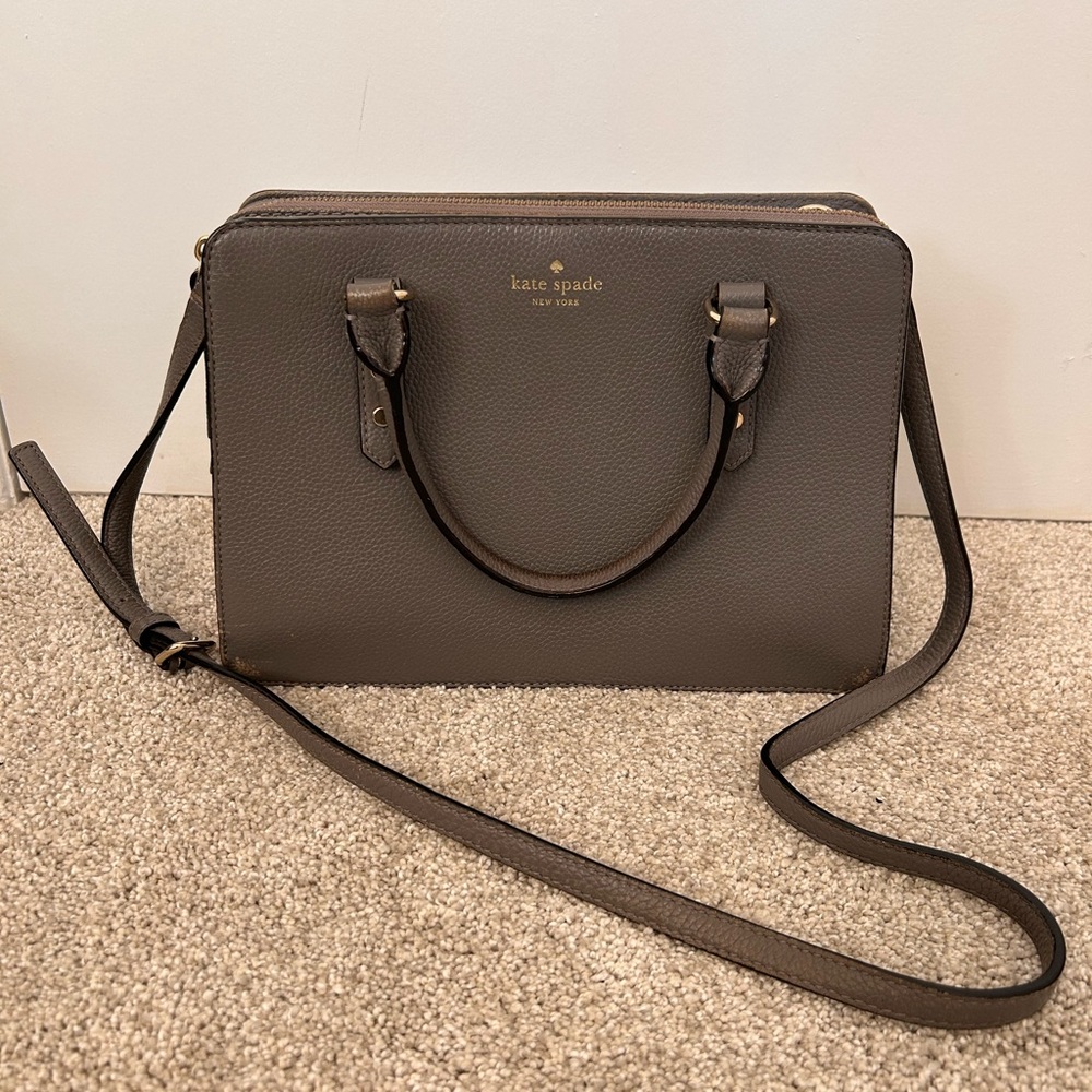 Kate Spade Gray Leather Handbag